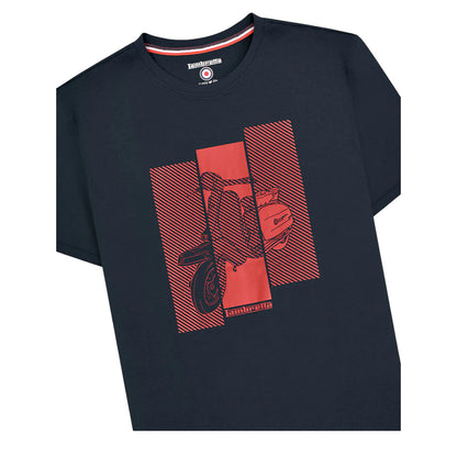 Navy - Side - Lambretta Unisex Adult Scooter T-Shirt