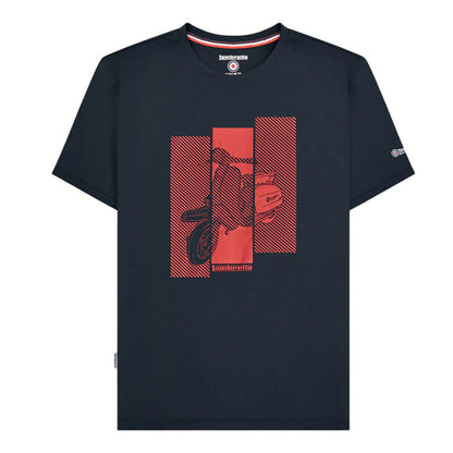 Navy - Front - Lambretta Unisex Adult Scooter T-Shirt