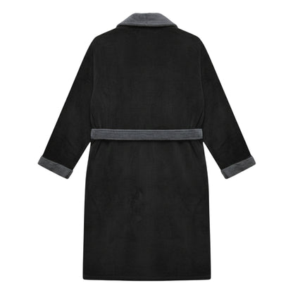Black-Iron - Back - Lambretta Mens Luxury AW25 Dressing Gown
