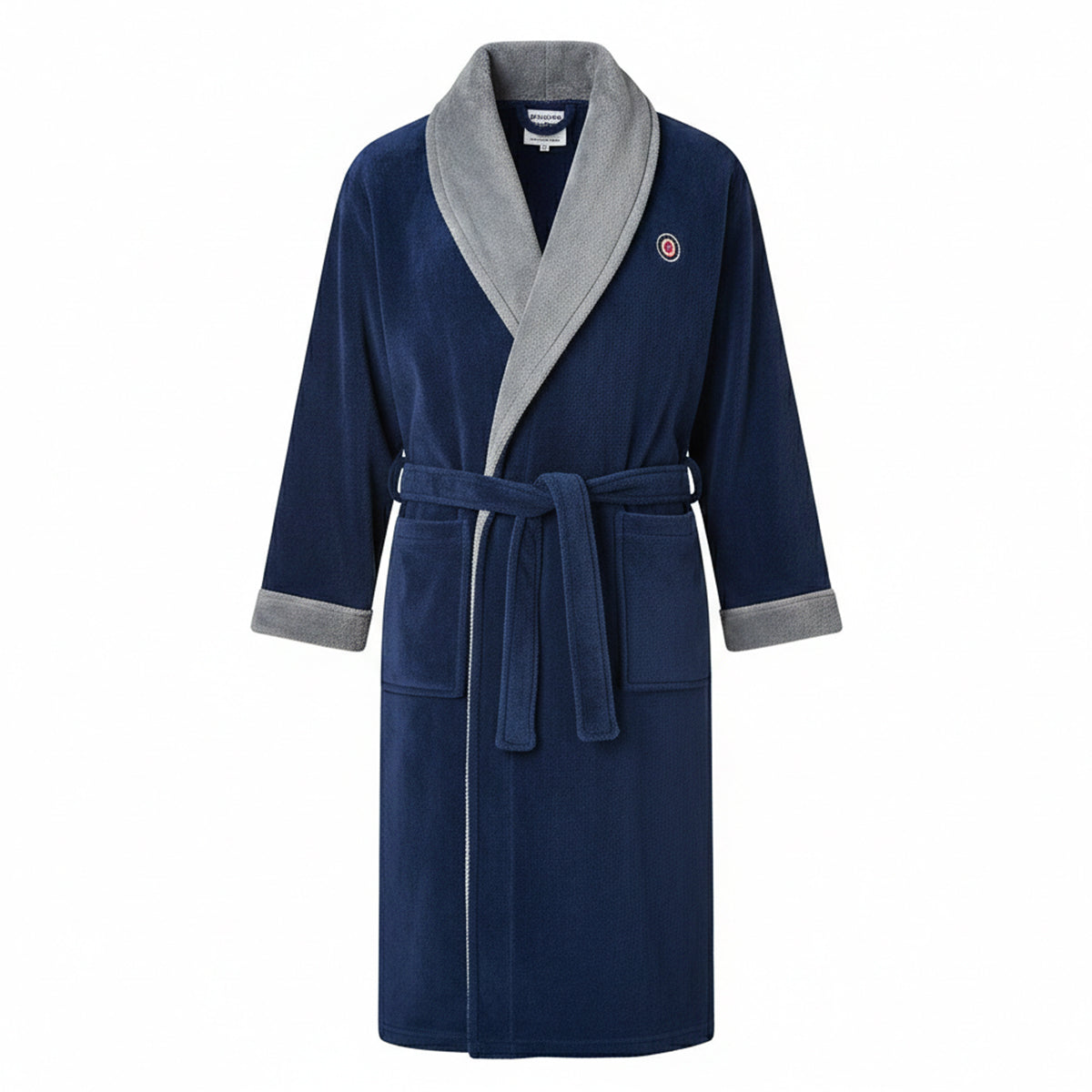 Navy-Blue - Front - Lambretta Mens Luxury AW25 Dressing Gown