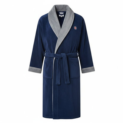 Navy-Blue - Front - Lambretta Mens Luxury AW25 Dressing Gown