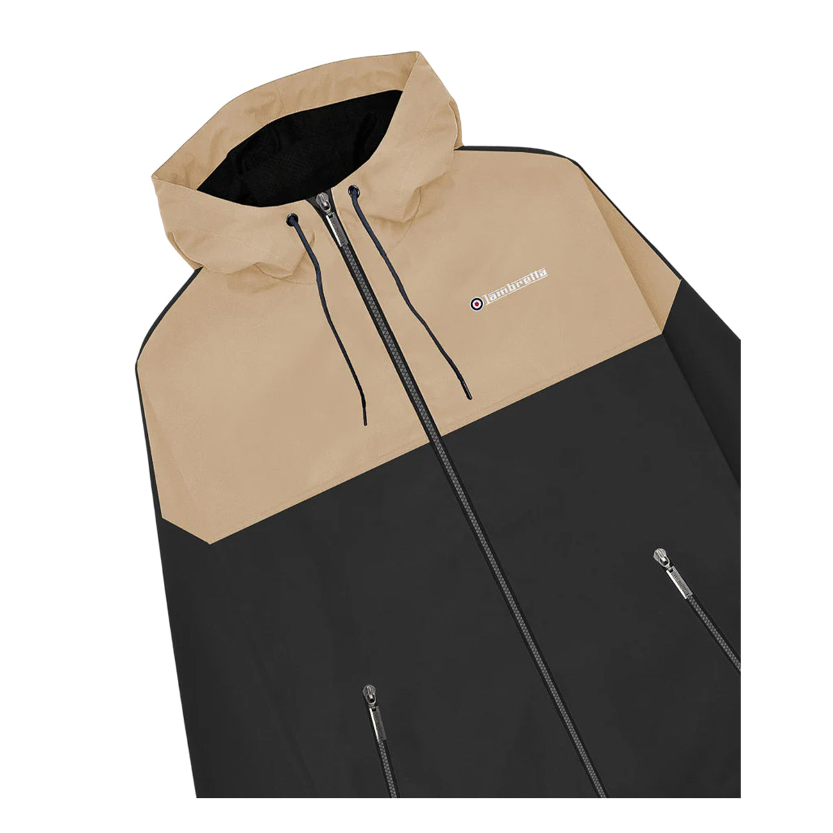 Black-Cashew - Side - Lambretta Mens SS26 Contrast Panel Jacket