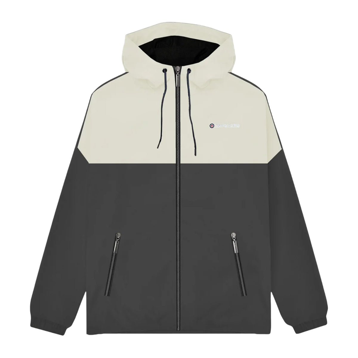 Iron-Silver - Front - Lambretta Mens SS26 Contrast Panel Jacket