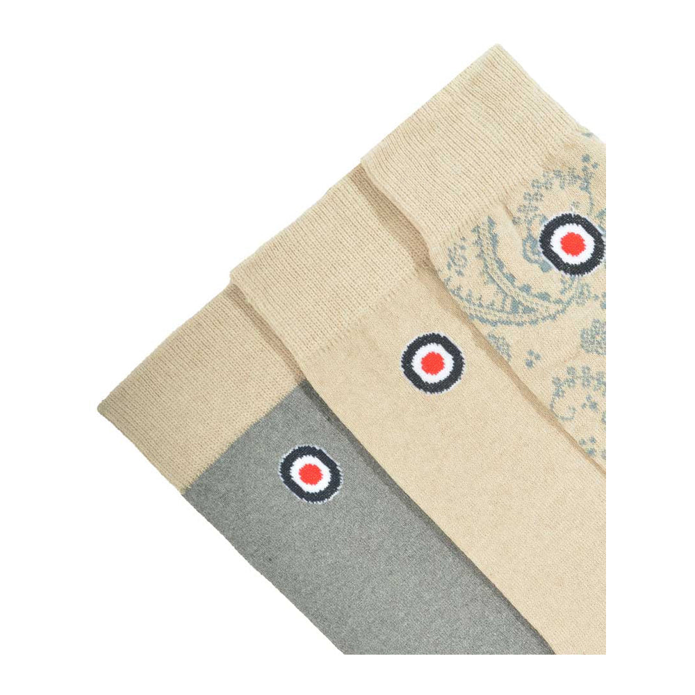 Iron-Stone - Back - Lambretta Mens Paisley Socks (Pack of 3)