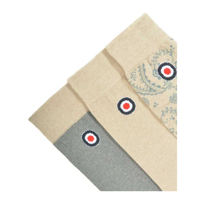Iron-Stone - Back - Lambretta Mens Paisley Socks (Pack of 3)