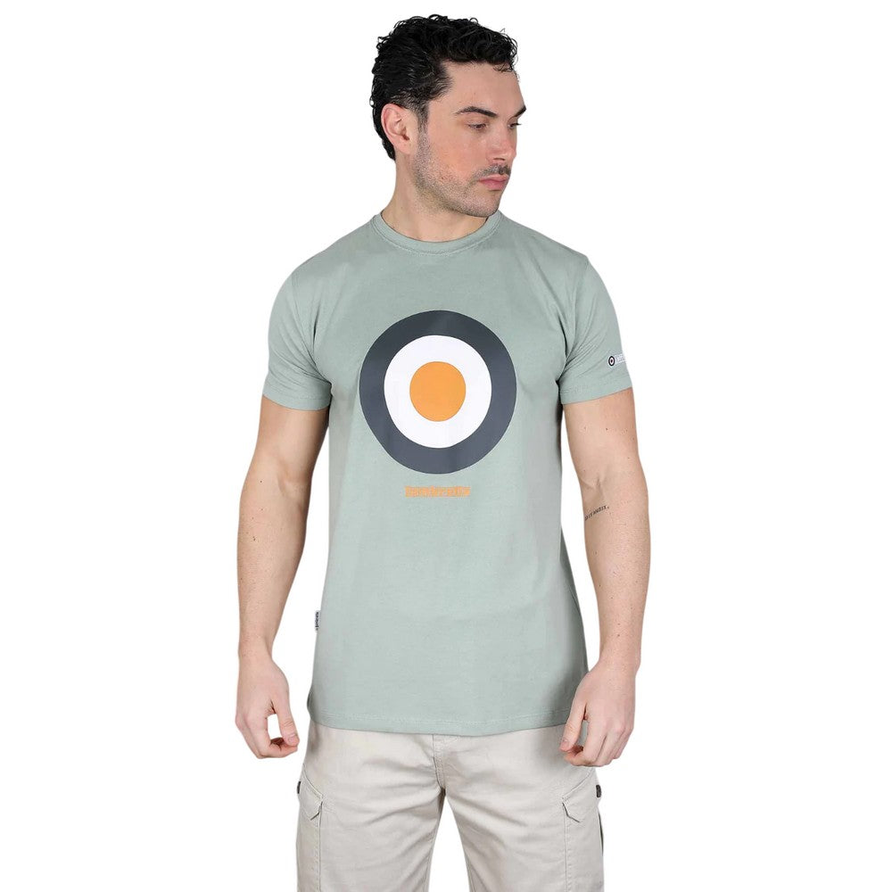 Iceberg Green - Side - Lambretta Mens Target Cotton T-Shirt