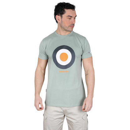 Iceberg Green - Side - Lambretta Mens Target Cotton T-Shirt