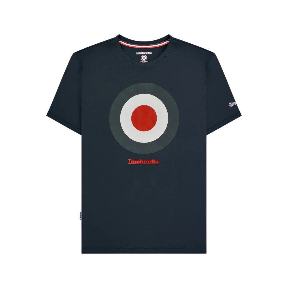 Navy - Front - Lambretta Mens Target Cotton T-Shirt