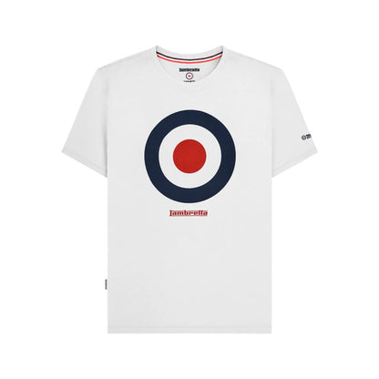 White - Front - Lambretta Mens Target Cotton T-Shirt