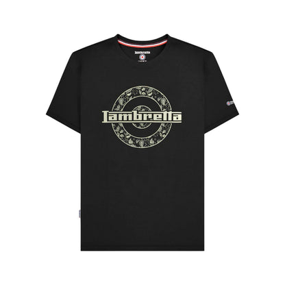 Black - Front - Lambretta Mens Paisley Target T-Shirt