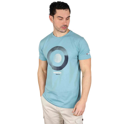 Cameo Blue - Side - Lambretta Mens Target Shade T-Shirt