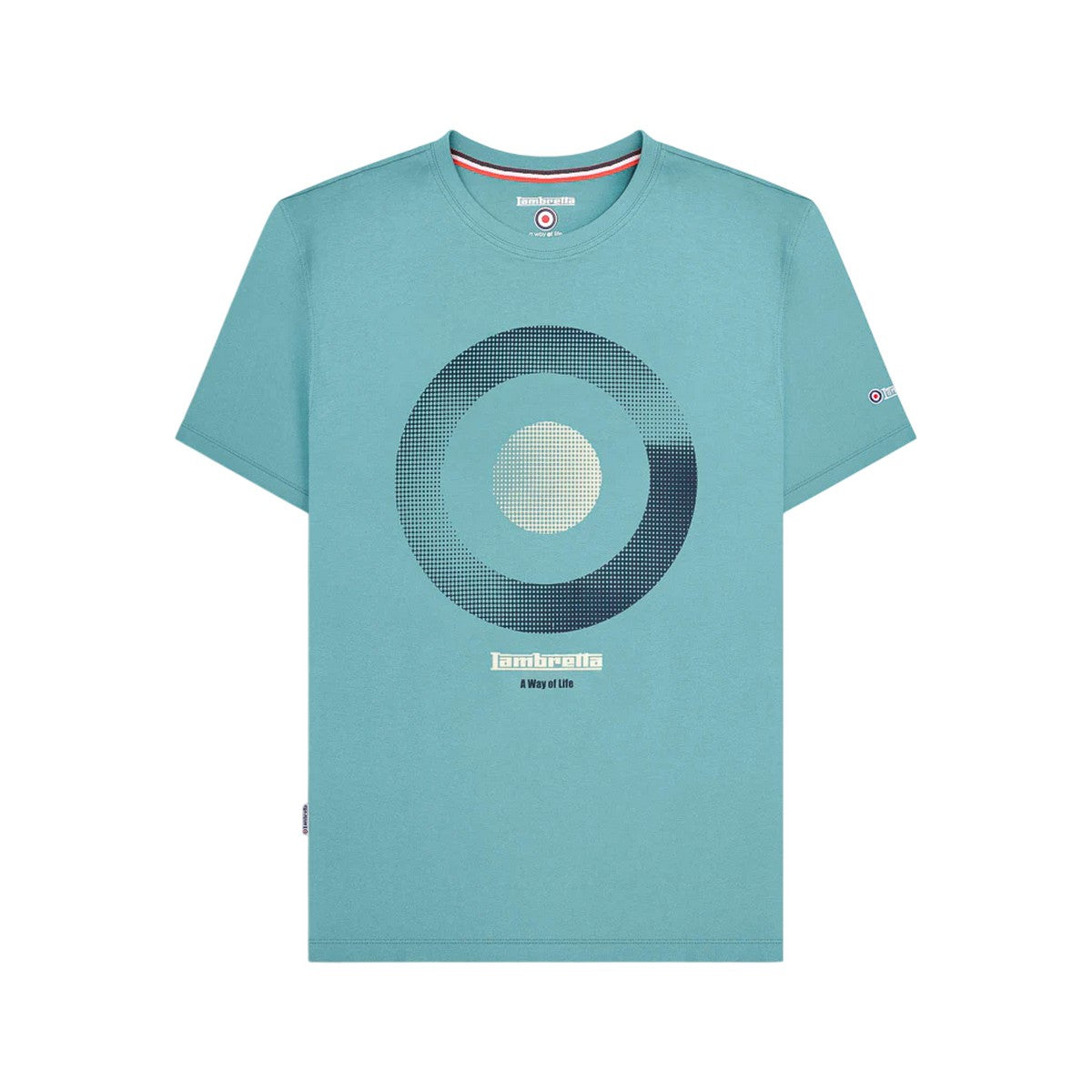 Cameo Blue - Front - Lambretta Mens Target Shade T-Shirt