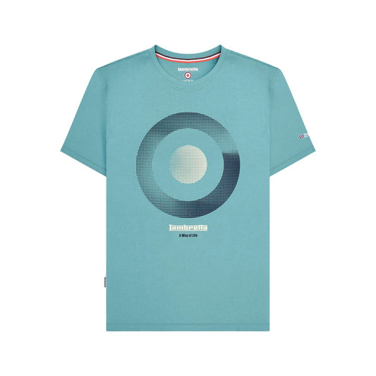 Cameo Blue - Front - Lambretta Mens Target Shade T-Shirt