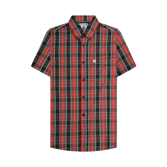Black-Red-Green - Front - Lambretta Unisex Adult Checked Shirt