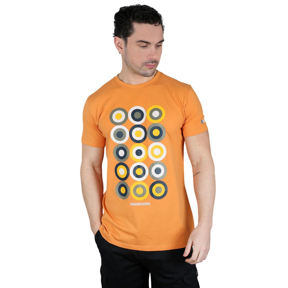 Apricot - Side - Lambretta Mens Mod Target T-Shirt