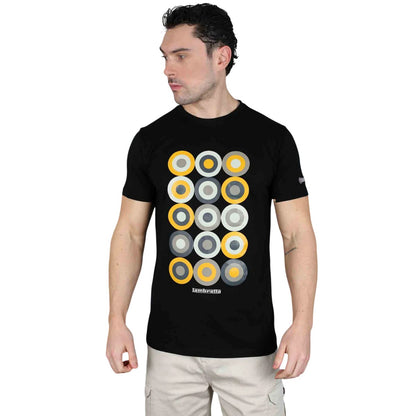 Black - Side - Lambretta Mens Mod Target T-Shirt