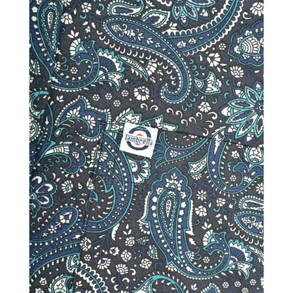 Black-Grey-Blue - Side - Lambretta Mens Paisley Shirt