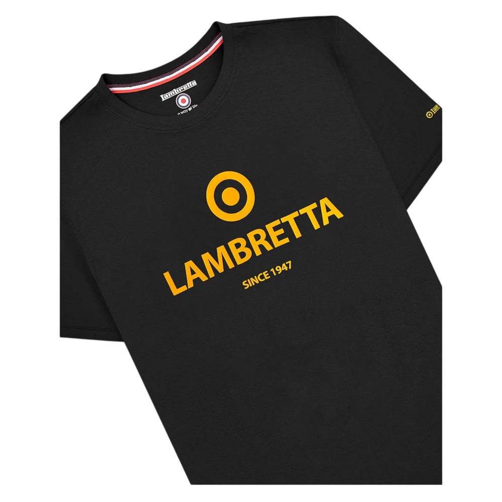 Black - Side - Lambretta Mens Established T-Shirt