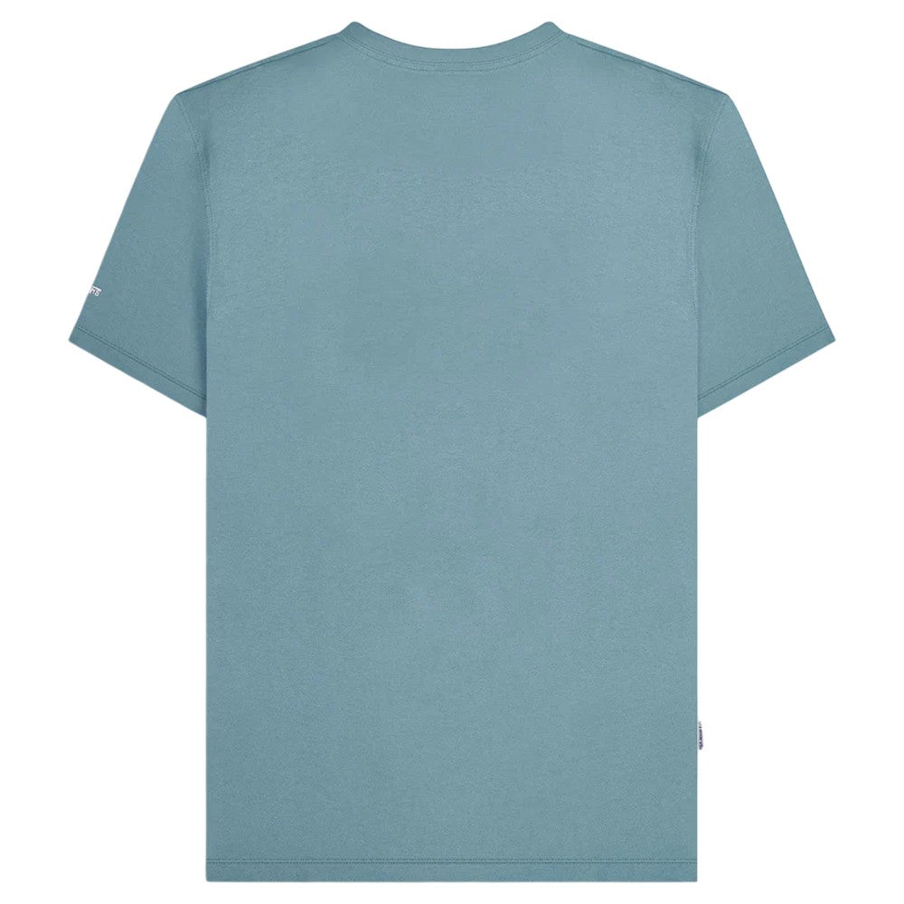Smoke Blue - Back - Lambretta Mens Target Band T-Shirt