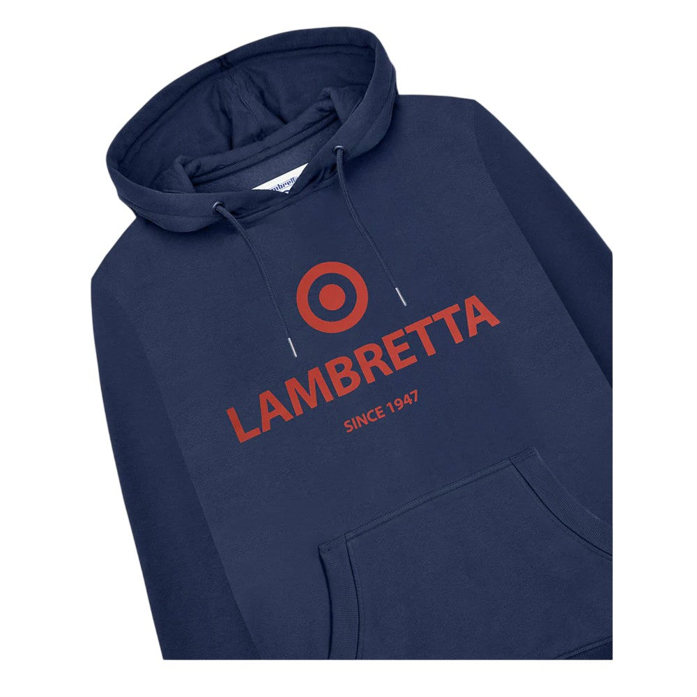 Dark Navy - Side - Lambretta Mens Target Logo Hoodie