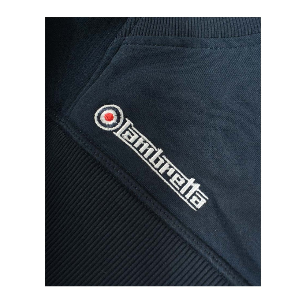 Dark Navy - Lifestyle - Lambretta Mens Target Logo Hoodie