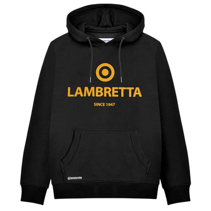 Black - Front - Lambretta Mens Target Logo Hoodie
