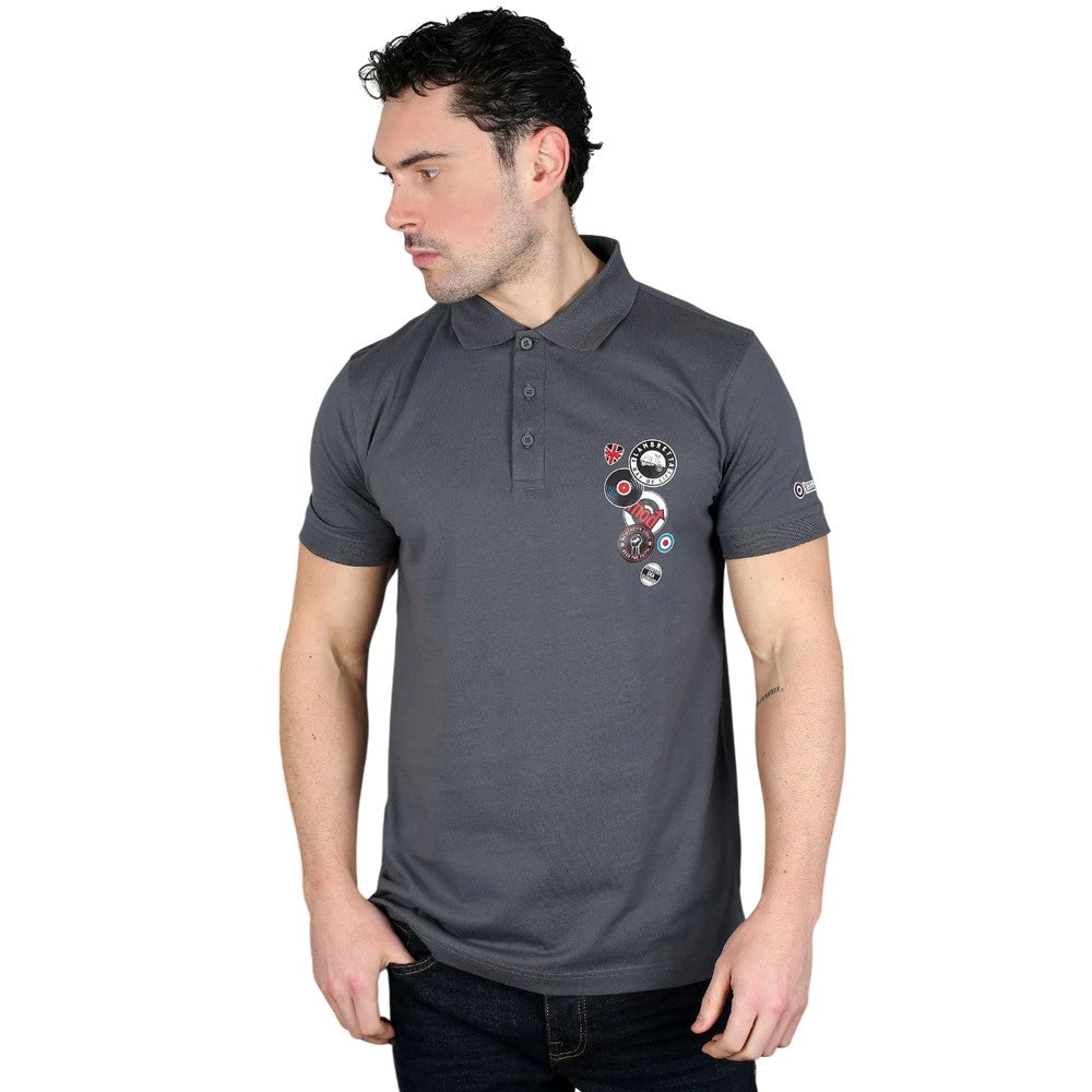 Iron - Pack Shot - Lambretta Mens Badge Polo Shirt