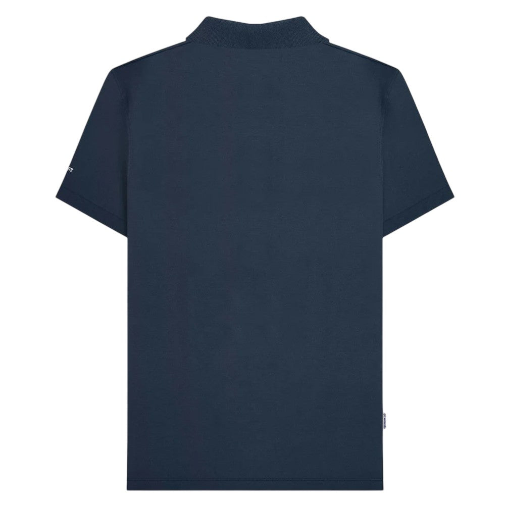 Navy - Back - Lambretta Mens Badge Polo Shirt