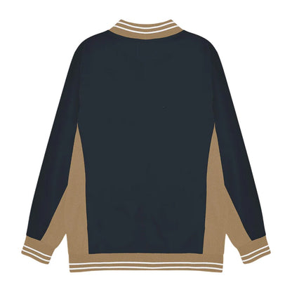 Navy-Cashew-White - Back - Lambretta Mens Vintage Jacket