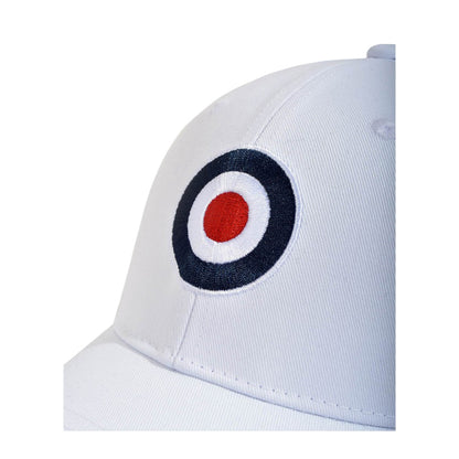 White - Side - Lambretta Target Baseball Cap