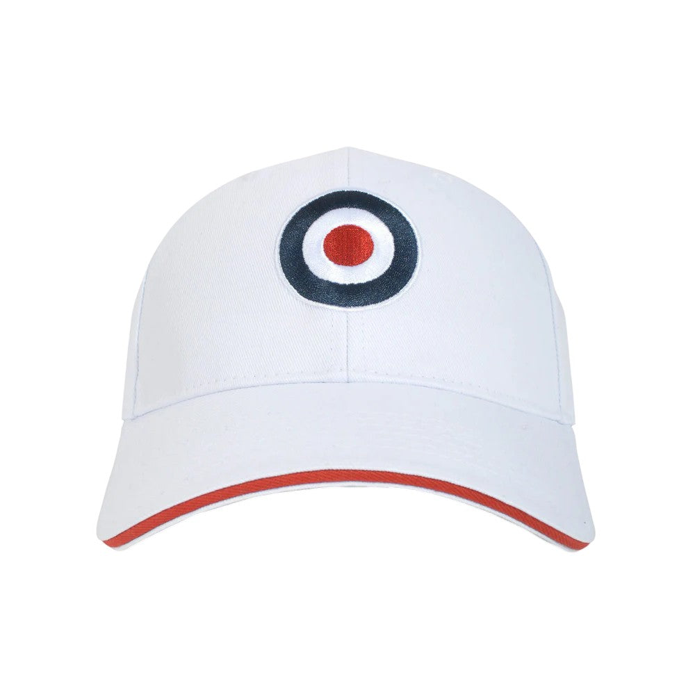 White - Front - Lambretta Target Baseball Cap