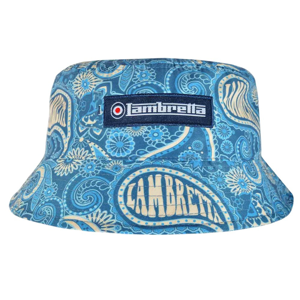 Dark Blue - Front - Lambretta Paisley Bucket Hat