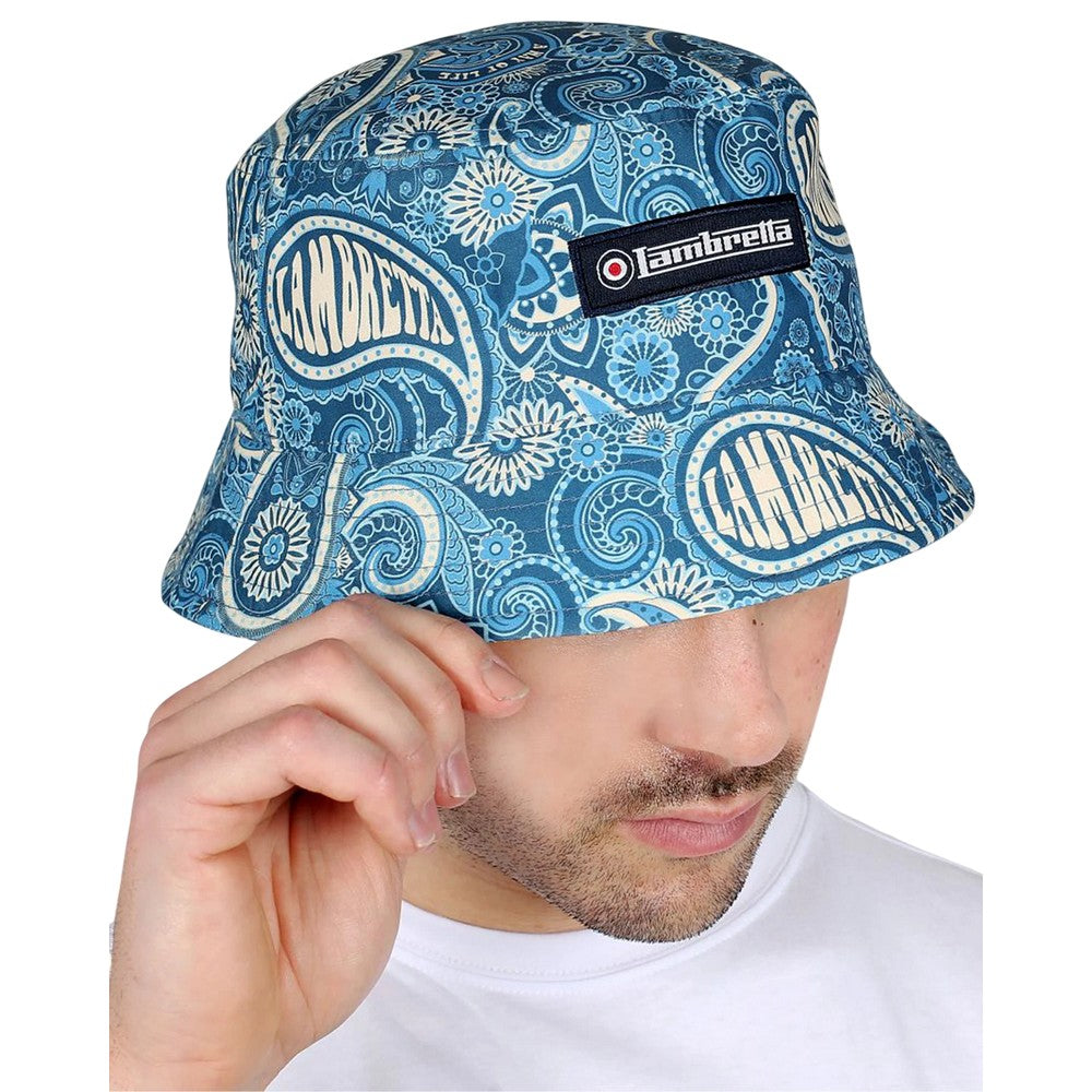 Dark Blue - Pack Shot - Lambretta Paisley Bucket Hat