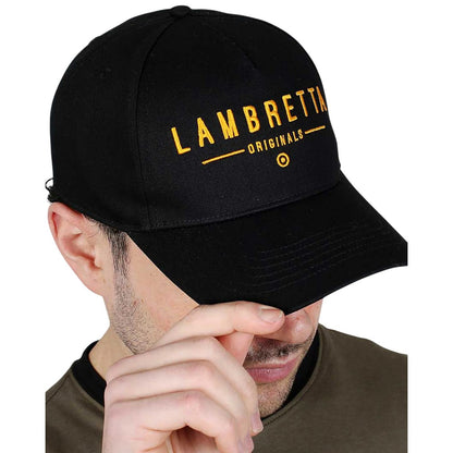 Black-Gold - Lifestyle - Lambretta Unisex Adult Originals Baseball Cap
