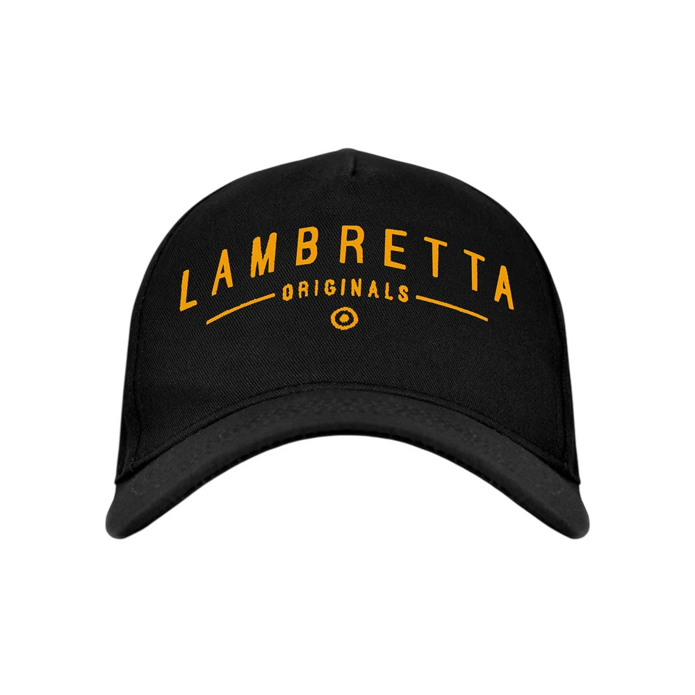 Black-Gold - Front - Lambretta Unisex Adult Originals Baseball Cap