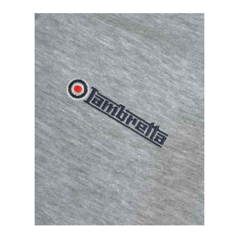 Grey-Dark Blue-Red - Pack Shot - Lambretta Mens Full Zip Hoodie
