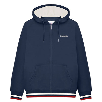 Navy-Jetstream-Red - Front - Lambretta Mens Full Zip Hoodie