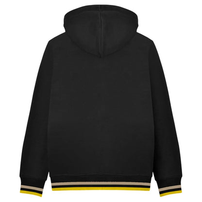 Black-Cashew-Gold - Back - Lambretta Mens Full Zip Hoodie