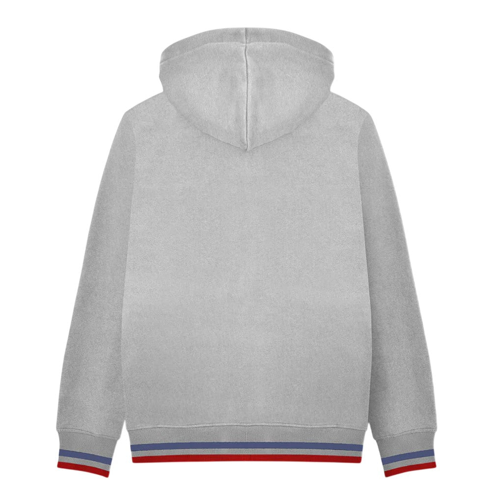 Grey-Dark Blue-Red - Back - Lambretta Mens Full Zip Hoodie