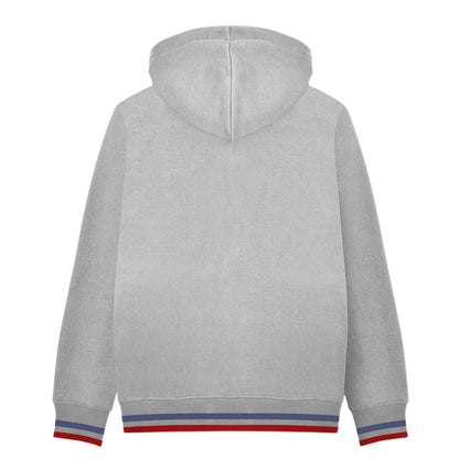 Grey-Dark Blue-Red - Back - Lambretta Mens Full Zip Hoodie