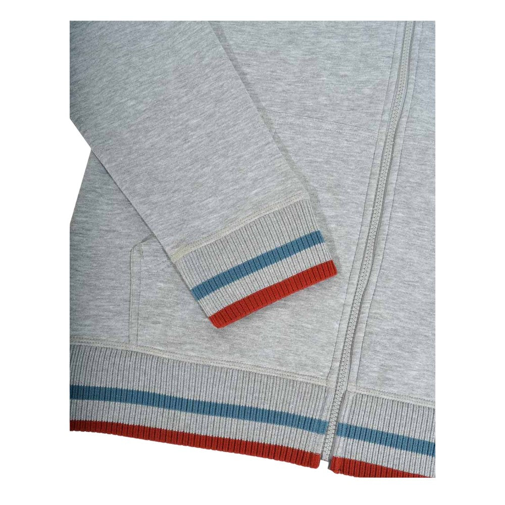 Grey-Dark Blue-Red - Lifestyle - Lambretta Mens Full Zip Hoodie