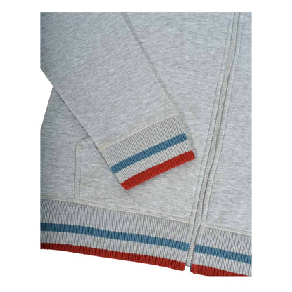 Grey-Dark Blue-Red - Lifestyle - Lambretta Mens Full Zip Hoodie