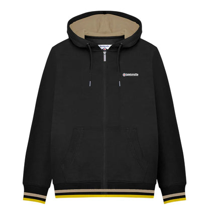 Black-Cashew-Gold - Front - Lambretta Mens Full Zip Hoodie