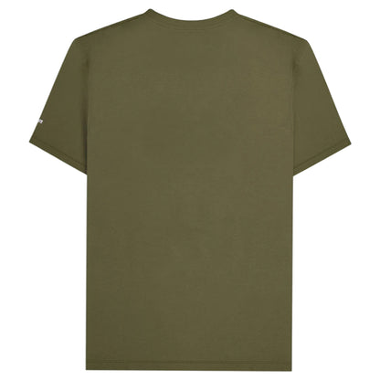 Khaki - Back - Lambretta Mens Racing Stripe T-Shirt