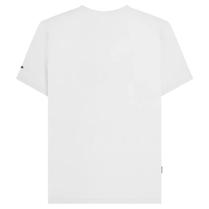 White-Navy-Dark Blue - Back - Lambretta Mens Racing Stripe T-Shirt