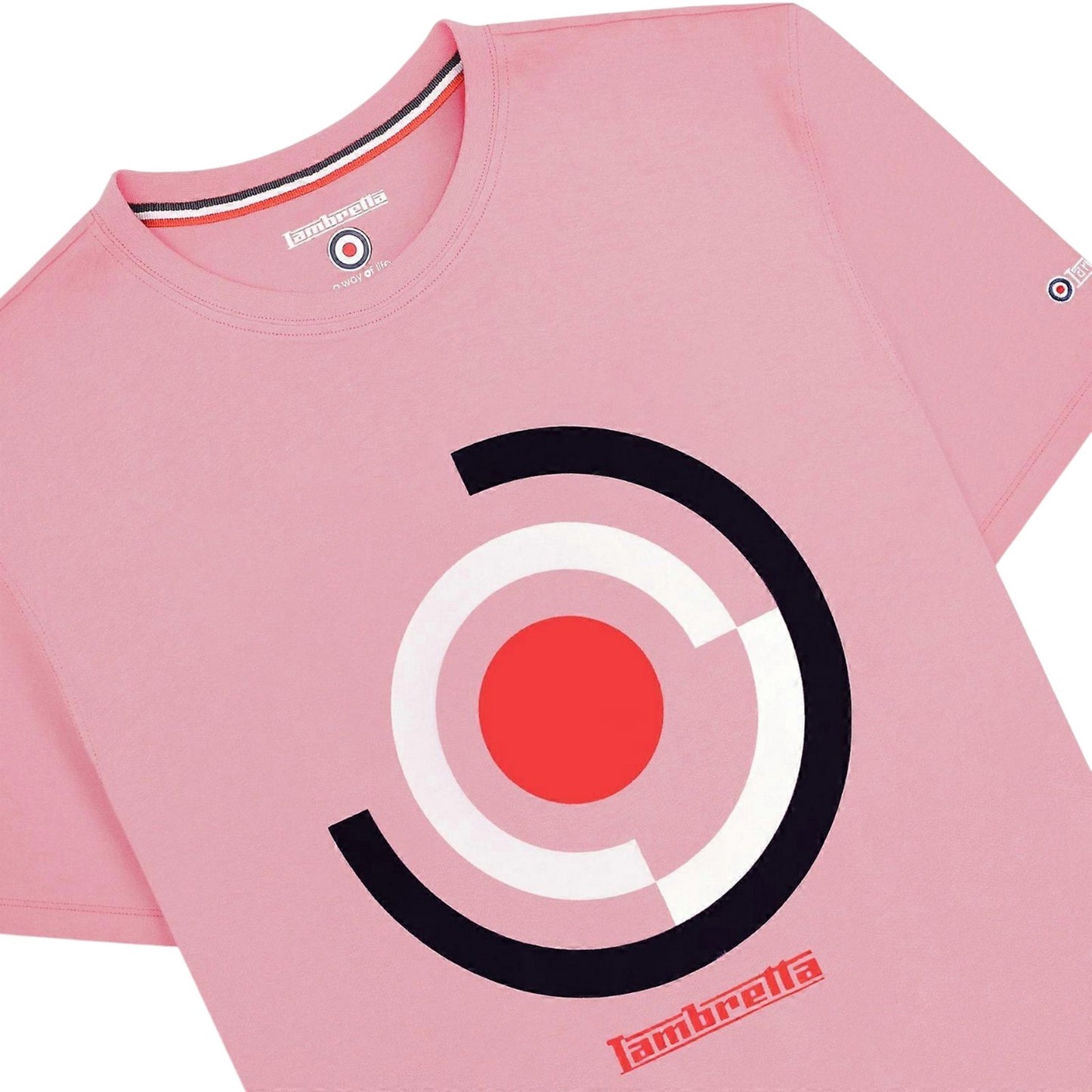 Dawn Pink - Side - Lambretta Mens Target Render T-Shirt