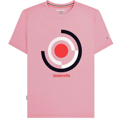 Dawn Pink - Front - Lambretta Mens Target Render T-Shirt