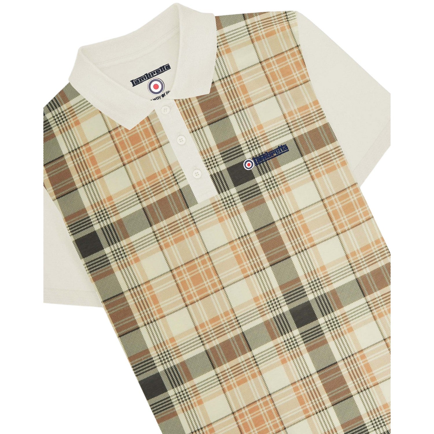 Tofu - Side - Lambretta Mens Classic Checked Polo Shirt