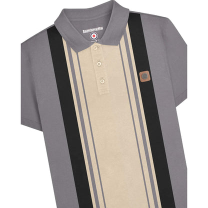 Iron - Side - Lambretta Unisex Adult Classic Yarn Dyed Stripe Polo Shirt