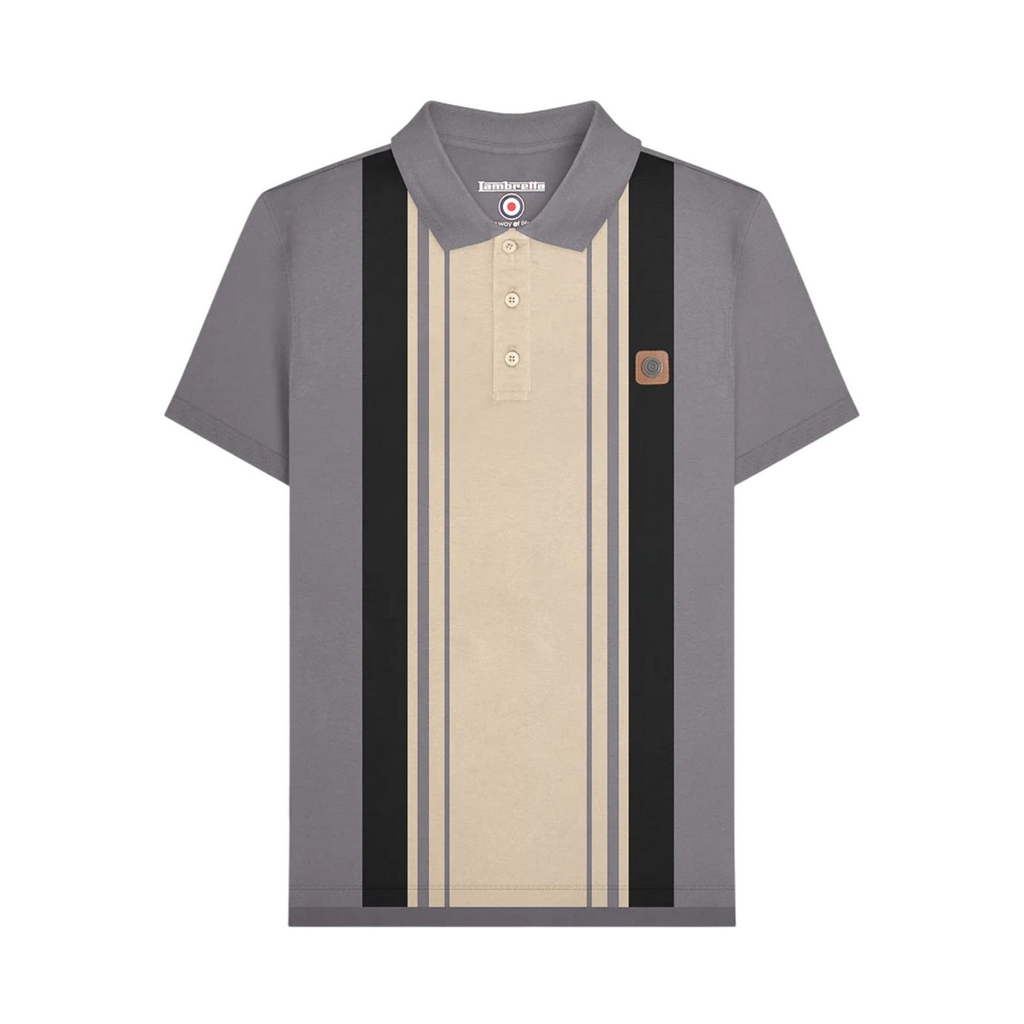 Iron - Front - Lambretta Unisex Adult Classic Yarn Dyed Stripe Polo Shirt